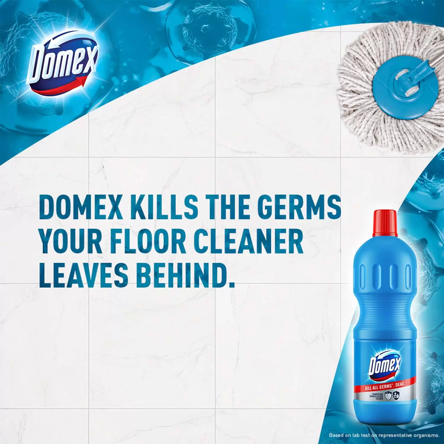 DOMEX DISINFECTANT FLOOR CLEANER (BLUE) 500 ml