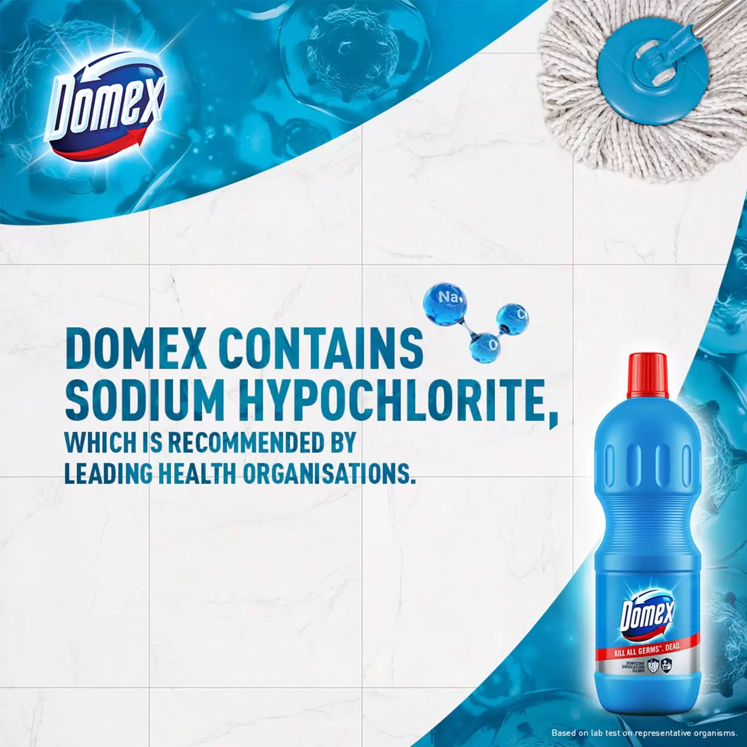 DOMEX DISINFECTANT FLOOR CLEANER (BLUE) 500 ml