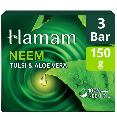 HAMAM NEEM TULSI & ALOE VERA 150GMx3 SET PACK 150 gm