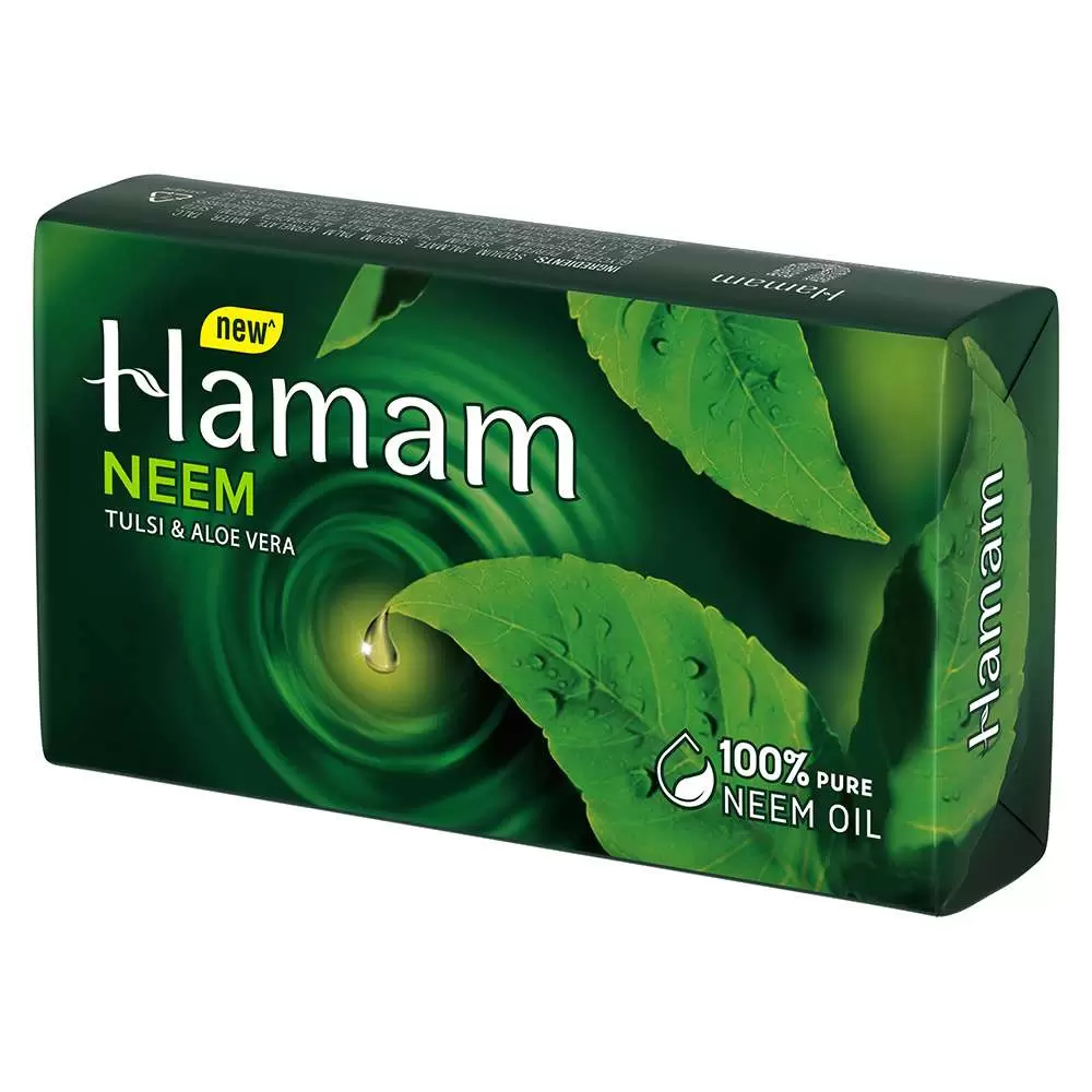 HAMAM SOAP BAR NEEM TULSI AND ALOE VERA 100 gm