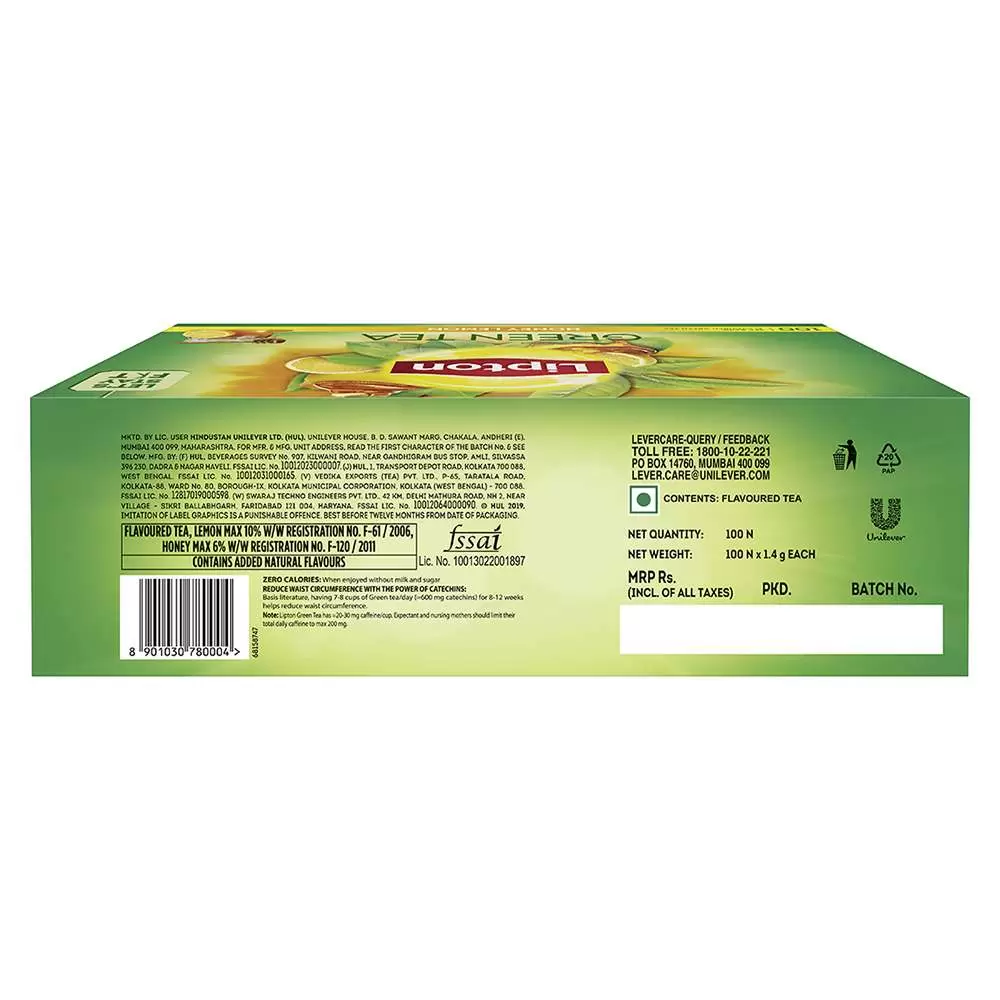 LIPTON GREEN TEA HONEY LEMON 100 gm