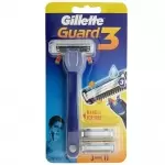 GILLETTE GUARD 3 RAZOR+3CARTRIDGES 1Nos