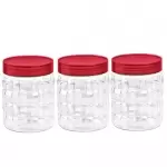 Astro pet plastic storage jars 3 pcs set 
