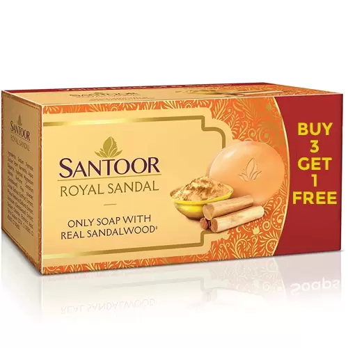 SANTOOR ROYAL SANDAL SOAP 3*125G 125 gm