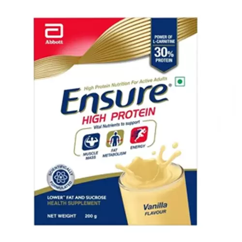 ENSURE HIGH PROTEIN VANILLA 200G REF 200 gm