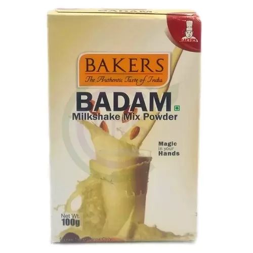 BAKERS BADAM MILKSHAKE MIX POWDER 100G 100 gm