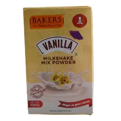 BAKERS VANILLA MILKSHAKE MIX POWDER 100G 100 gm