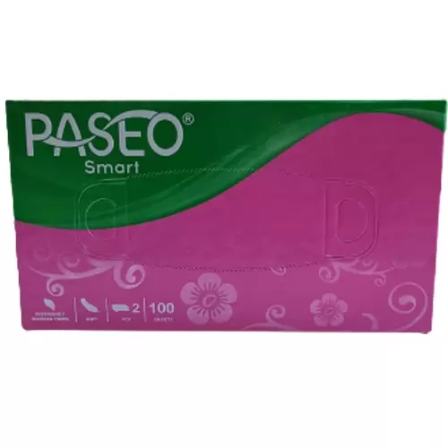 PASEO SMART FACIAL TISSUE 100N PULLS 100 Nos