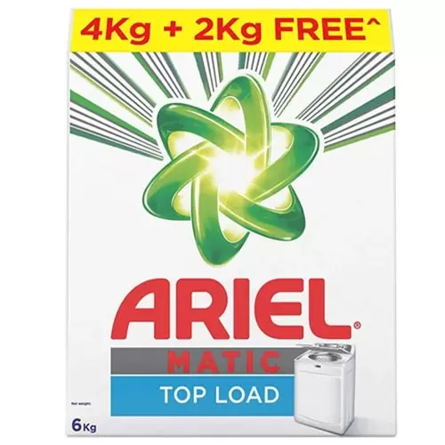 ARIEL MATIC TOP LOAD DETERGENT WASHING POWDER  4KG + 2KG FREE 4 kg