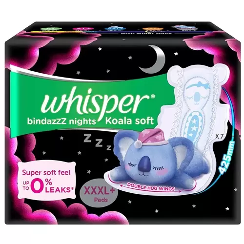 WHISPER BINDAZZZ NIGHTS XXXL 4 Nos