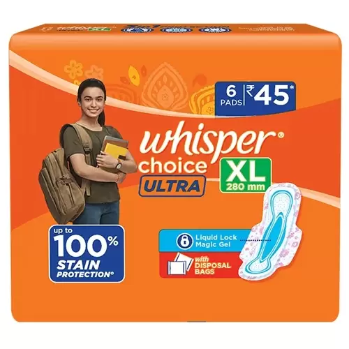 WHISPER CHOICE ULTRA WINGS XL 20PADS 6 Nos