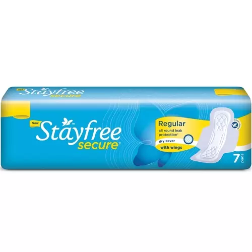 STAYFREE SECURE DRY COVER REGULAR  7PADS (REGULAR) 7 Nos