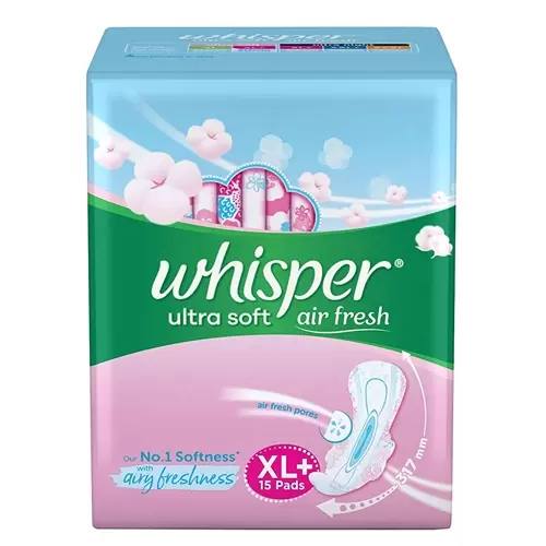 WHISPER ULTRA SOFT SKIN LOVE  XL WINGS  15 Nos