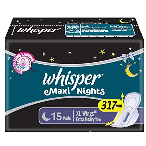 WHISPER MAXI NIGHT XL WINGS 15 Nos