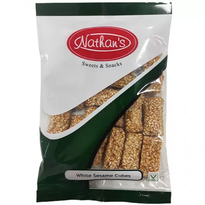 NATHANS WHITE SESAME CUBES 100G 100 gm