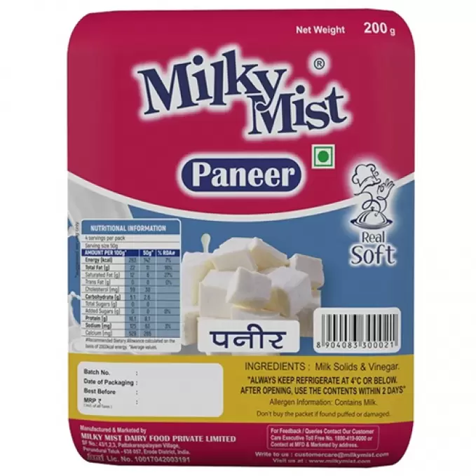 MILKY MIST PANEER 200 gm