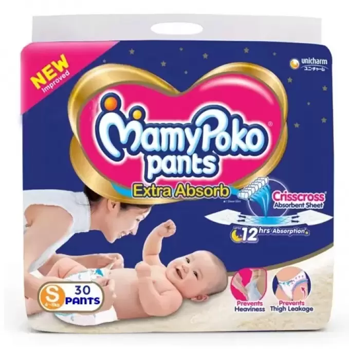 MAMY POKO PANTS EXTRA ABSORB SMALL 30P - 1035853 30 Nos