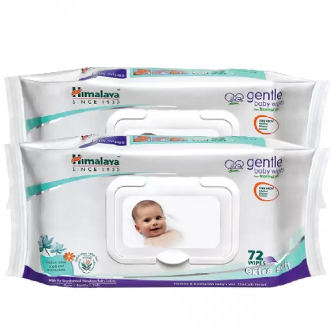 HIMALAYA BABY GENTLE WIPES SAVER COMBO 72N*2 72 Nos