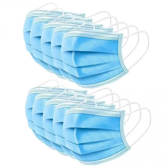 ARAV SURGICAL FACE MASK BLUE 50PCS 50 pcs