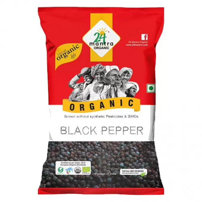 24 MANTRA ORGANIC BLACK PEPPER 100GM 100 gm