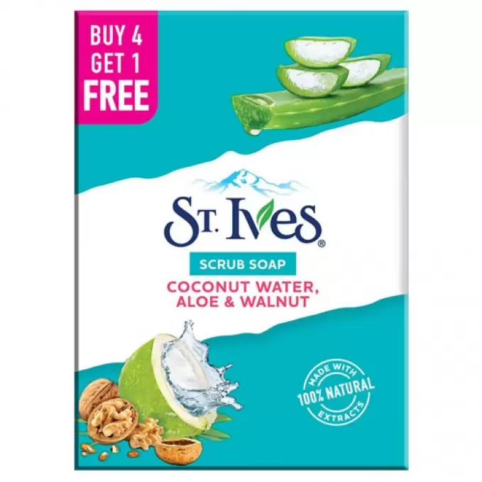 ST.LEVS COCONUT WATERALOE & WALNUT SOAP 5*125GM 125 gm