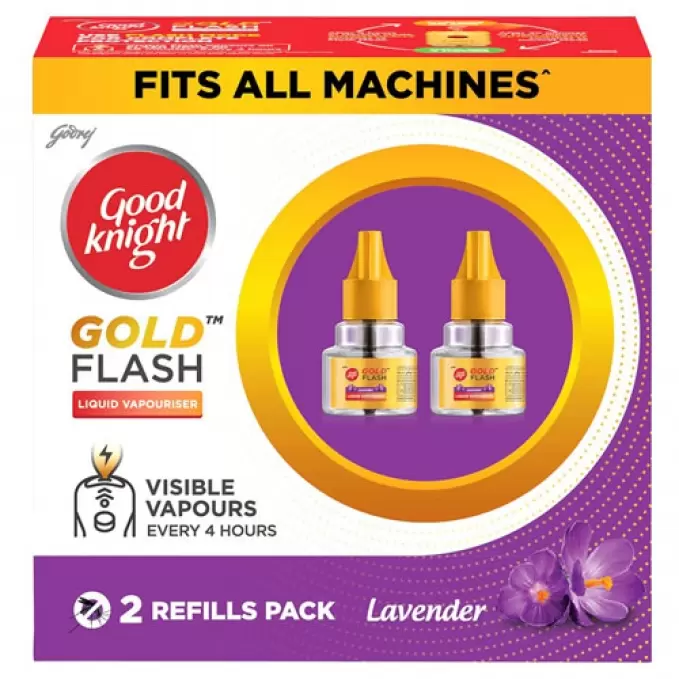 GOOD KNIGHT GOLD FLASH LAVENDER 2*45ML REFILL 45 ml