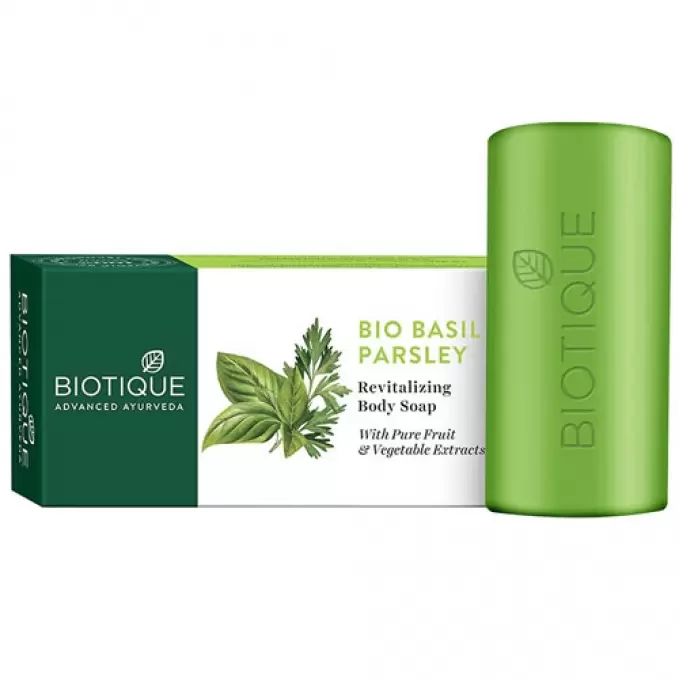 BIOTIQUE BASIL&PARSLEY SOAP SET B3G1 FREE 75 gm