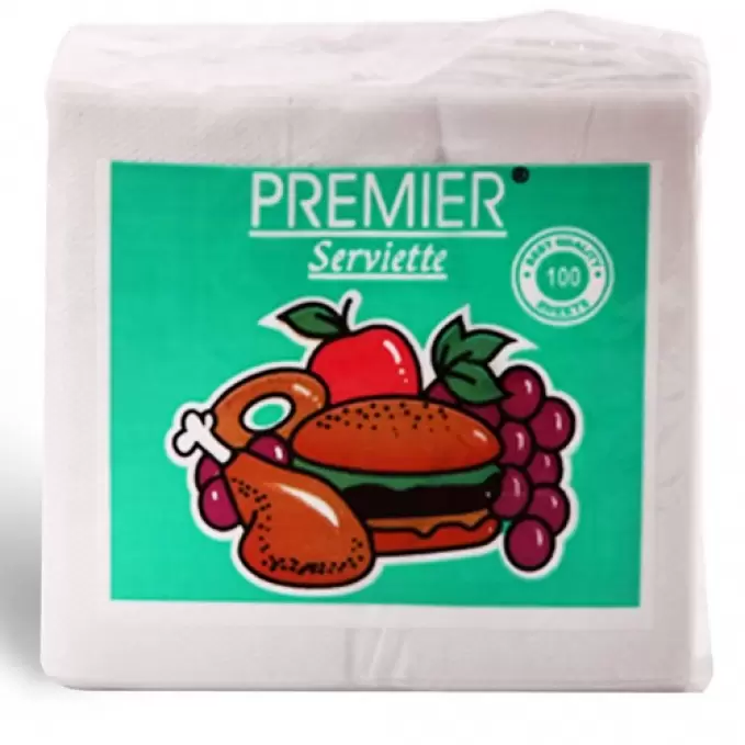 PREMIER SERVIETTES TISSUE 90 SHEETS 90 Nos