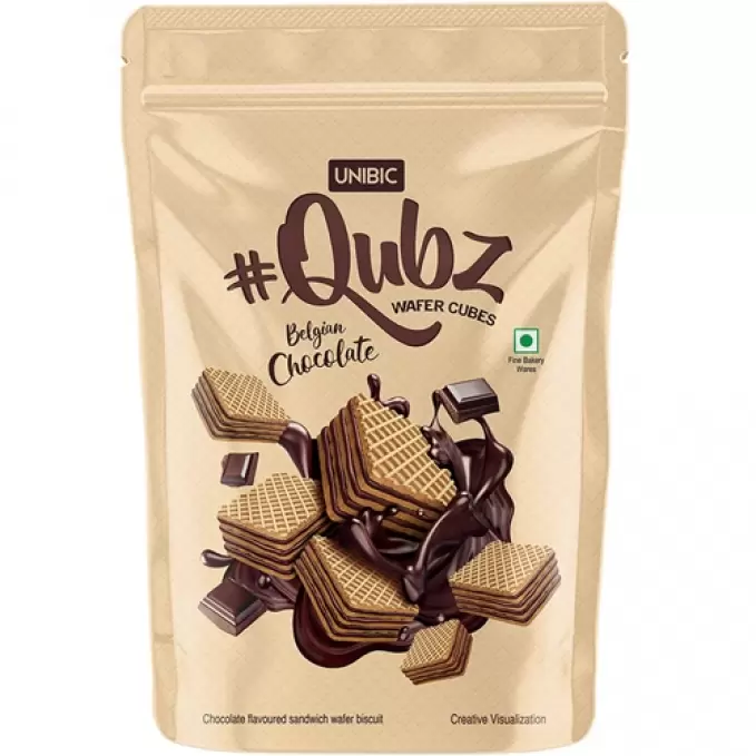 UNIBIC QUBZ BELGIAN CHOCOLATE WAFER CUBES  150 gm