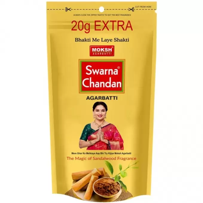 MOKSH SWARNA CHANDAN SANDALWOOD AGARBATTI 80 gm