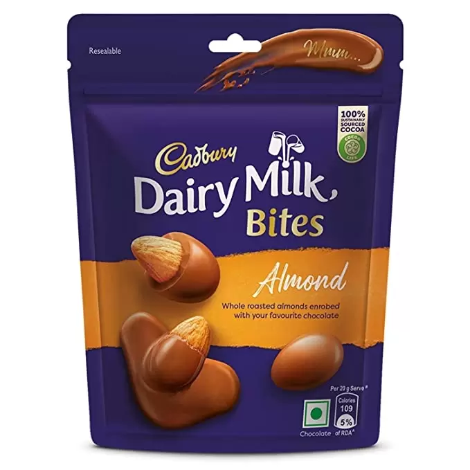 CADBURY DAIRY MILK BITES ALMOND  40 gm