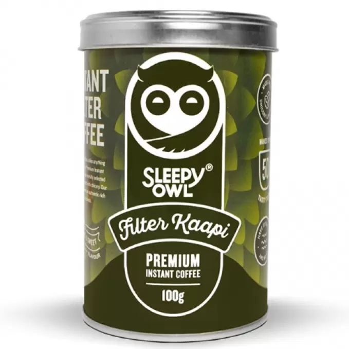 SLEEPY OWL PREMIUM INSTANT COFFEE FILTER KAPPI 100 gm