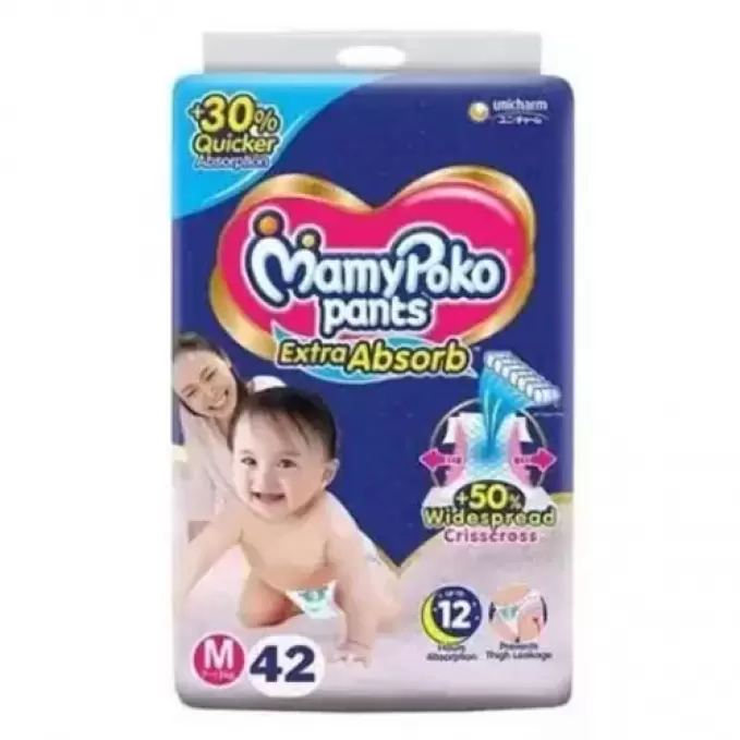 MAMY POKO PANTS NEW EXTRA ABSORB MEDIUM 42 Nos