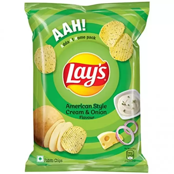 LAYS AMERICAN STYLE CREAM & ONION FLAVOUR 157 gm