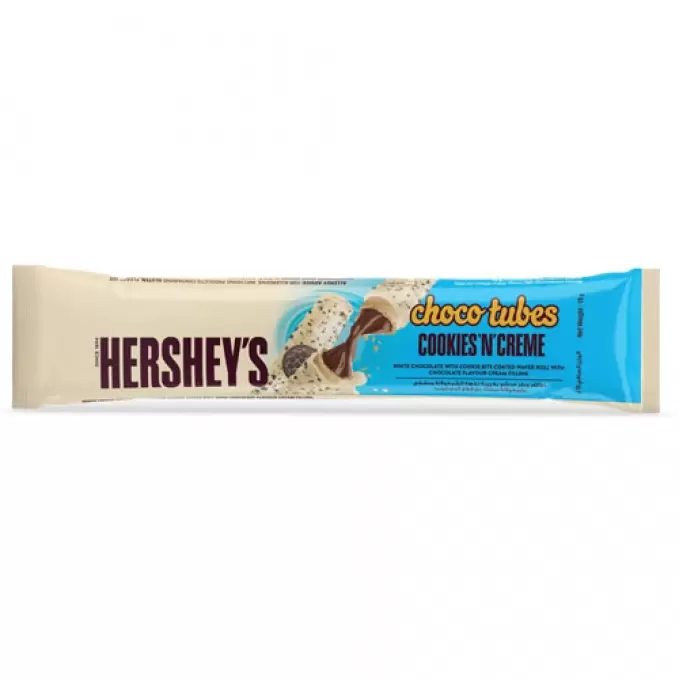 HERSHEY S CHOCO TUBES COOKIES N CREME 25 gm