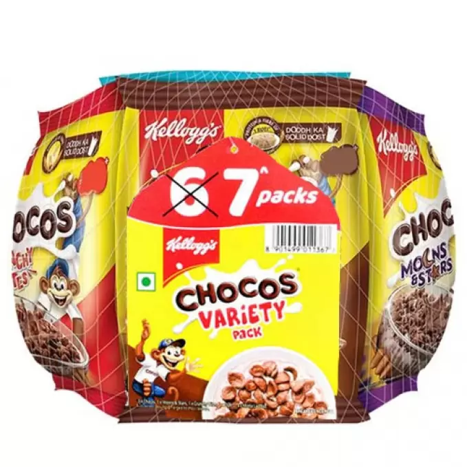 KELLOGG S CHOCOS VARIETY PACK 7*24g 168 gm