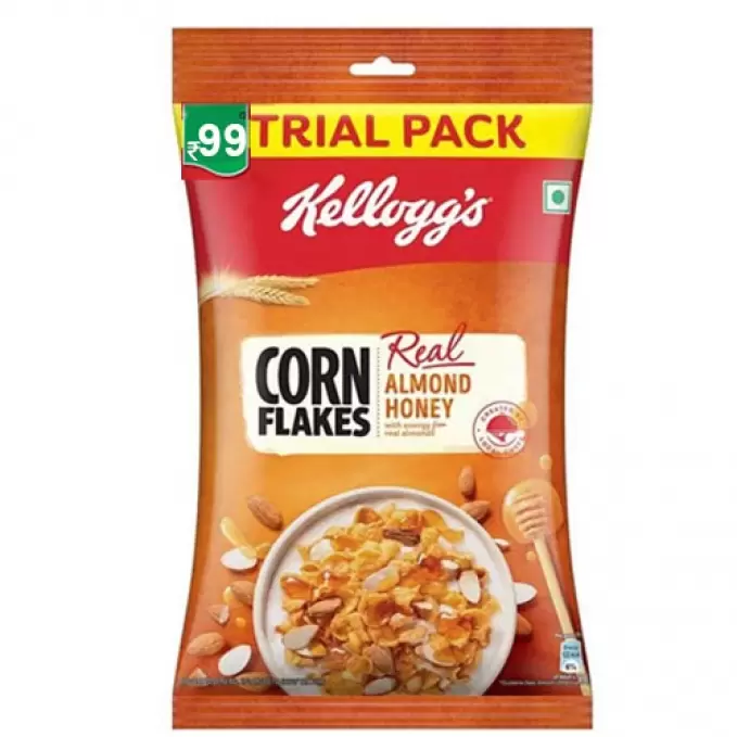 KELLOGG S CORN FLAKES REAL ALMOND HONEY 180g 180 gm