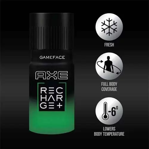 AXE RECHARGE GAMEFACE DEODRANT 150 ml