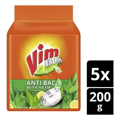 VIM EXTRA ANTI BAC WITH NEEM BAR 4*200G 200 gm