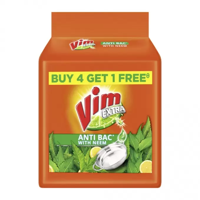 VIM EXTRA ANTI BAC WITH NEEM BAR 4*200G 200 gm