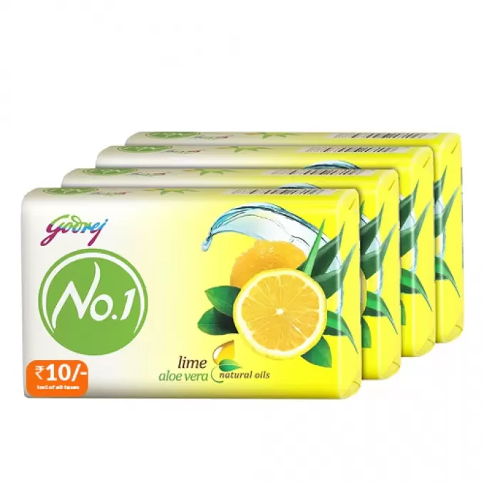 GODREJ NO1 LIME & ALOE VERA SOAP 4X47GM SET  68 gm