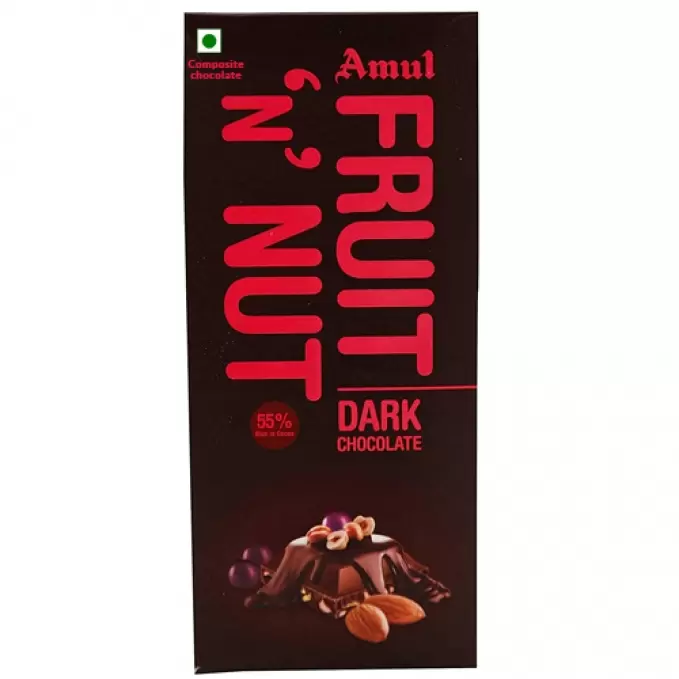 AMUL FRUIT N NUT DARK CHOCOLATE 150g 150 gm