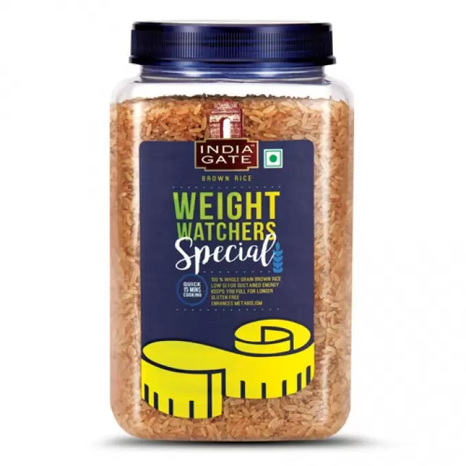 INDIA GATE BROWN BASMATI RICE JAR 1 kg