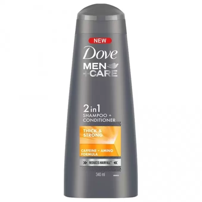 DOVE MENCARE THICK&STRONG 2IN1 SHAMPOO+CONDITIONER 340ml 340 ml