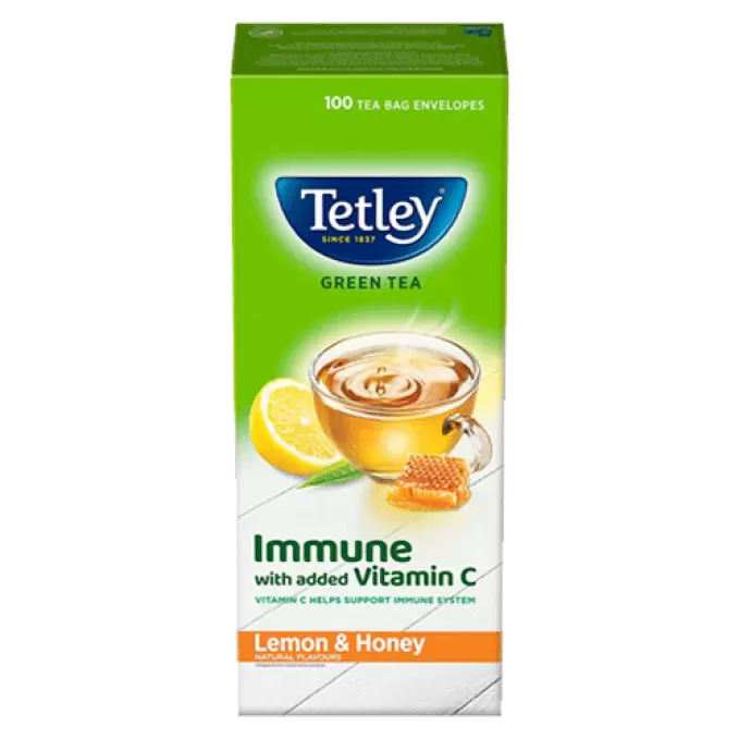 TETLEY GREEN TEA LEMON - HONEY 25 S 100 Nos