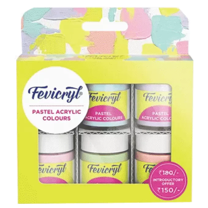 FEVICRYL PASTEL ACRYLIC COLOURS 90ml 90 ml