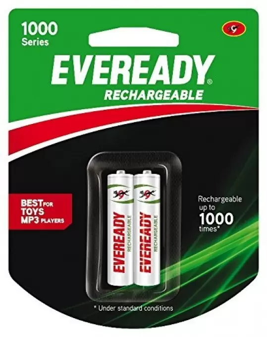EVEREADY RECHARGEABLE 2AA 1000 SERIES 2 pcs