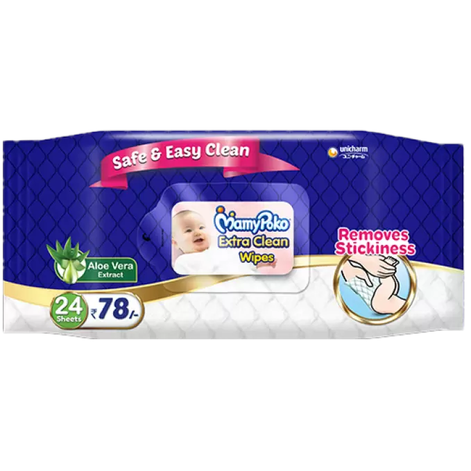 MAMY POKO BABY WIPES 24 Nos