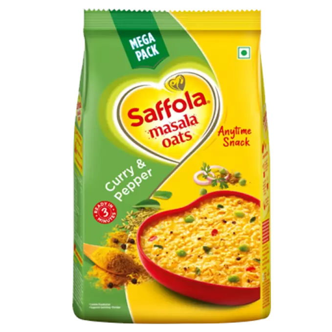 SAFFOLA MASALA CURRY AND PEPPER OATS 500 gm