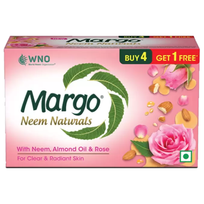 MARGO NEEM NATURALS ALMOND OIL & ROSE 500 gm